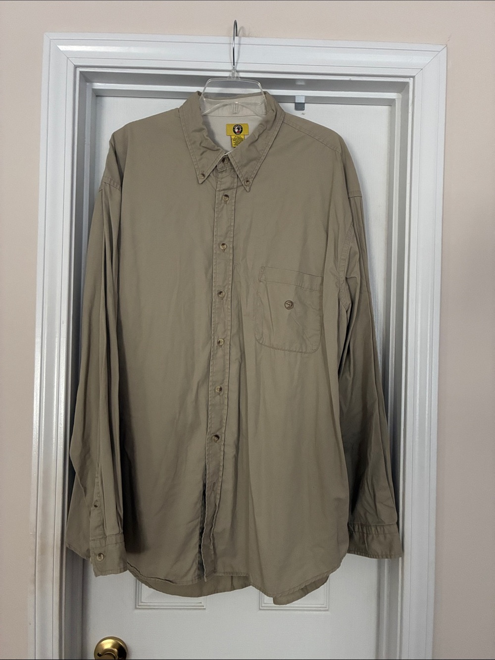Duck Head Men's 2XLT Casual Button-Down Shirt - Khaki